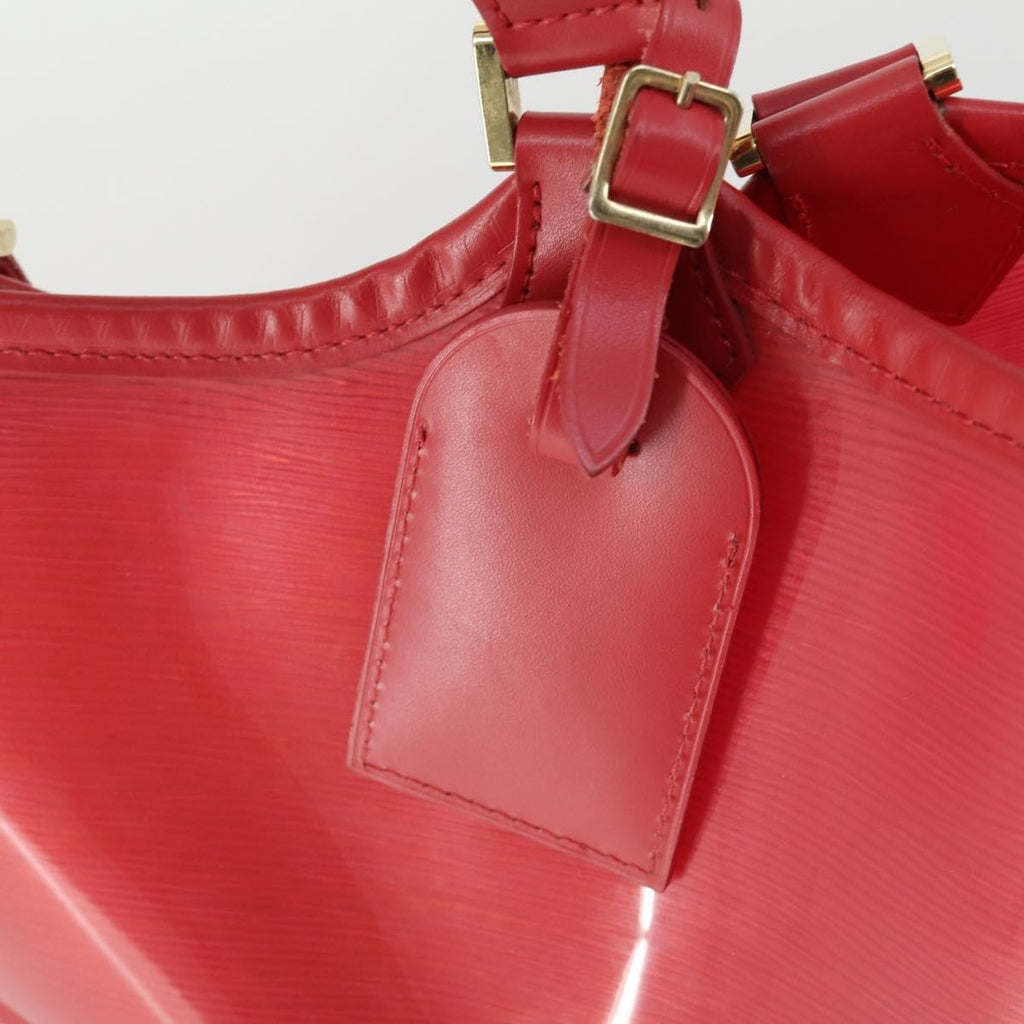 Louis Vuitton Plage Lagoon Bay Handbag Vinyl Epi Leather Red Plastic Tote Bag