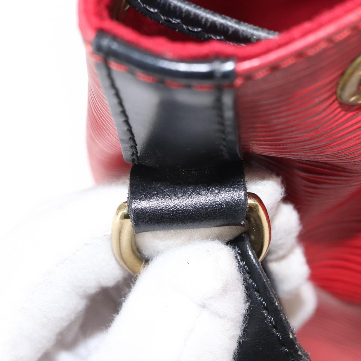 Louis Vuitton Bicolor Petit Noe Handbag Epi Leather Red Leather Shoulder Bag