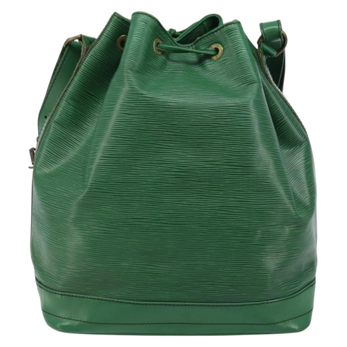 Louis Vuitton Noe Shoulder Bag Leather Green Leather Shoulder Bag