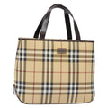 Burberry Vintage Tote Vintage Check Coated Canvas Beige Canvas Tote Bag