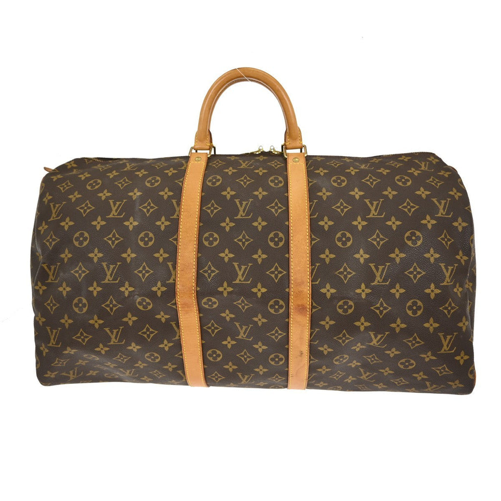 Louis Vuitton Keepall Bag Monogram Canvas Brown Canvas Travel Bag