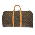 Louis Vuitton Keepall Bag Monogram Canvas Brown Canvas Travel Bag