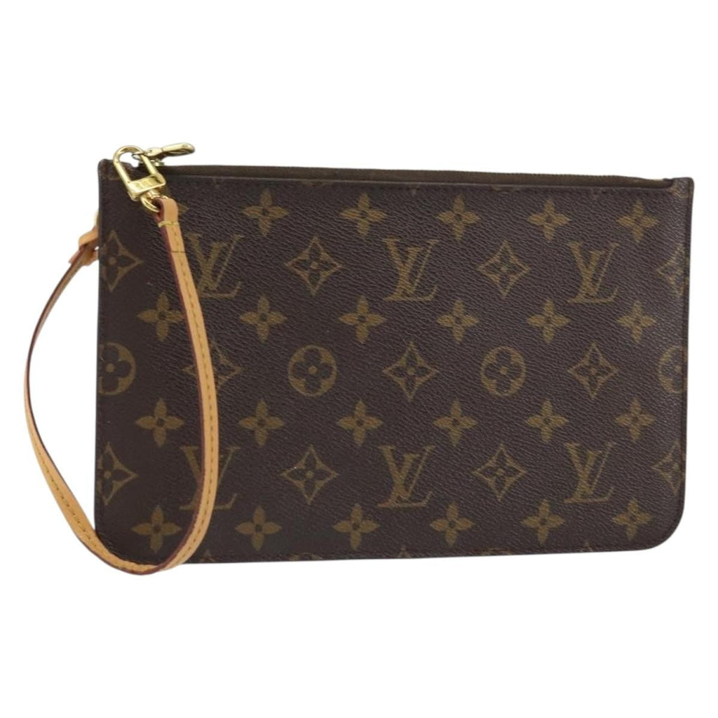 Louis Vuitton Neverfull Pochette Monogram Canvas Brown Canvas Clutche & Pouche Bag