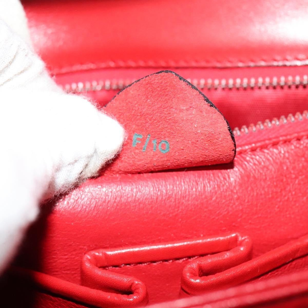 Celine Vintage Triomphe Shoulder Bag Leather Red Leather Shoulder Bag Bag