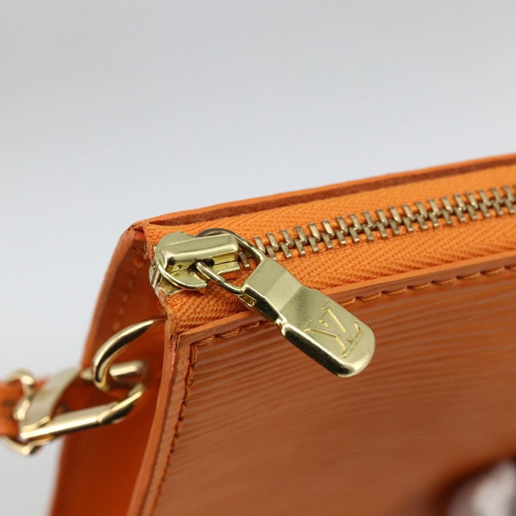 Louis Vuitton Pochette Accessoires Epi Leather Orange Leather Clutche & Pouche Bag