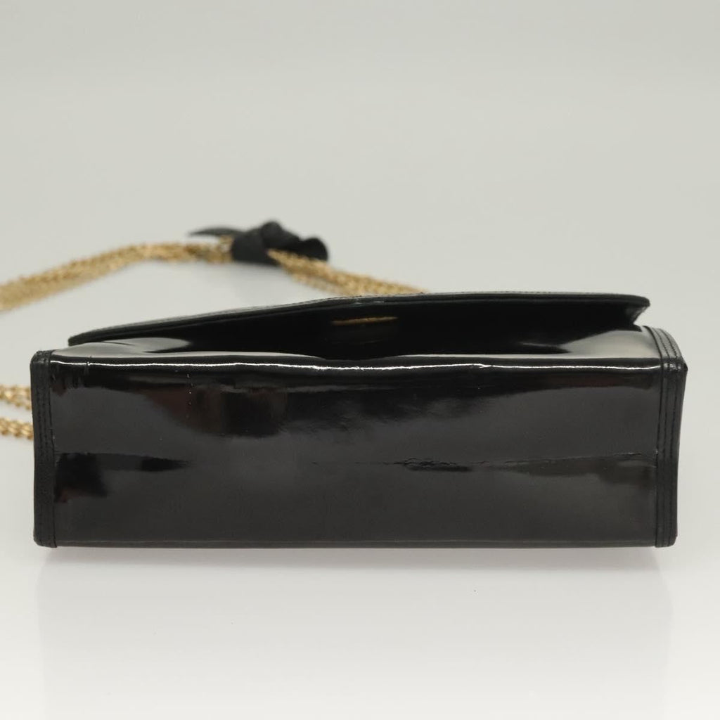 Chanel Cc Envelope Flap Crossbody Patent Leather Black Patent_Leather Clutche & Pouche Bag