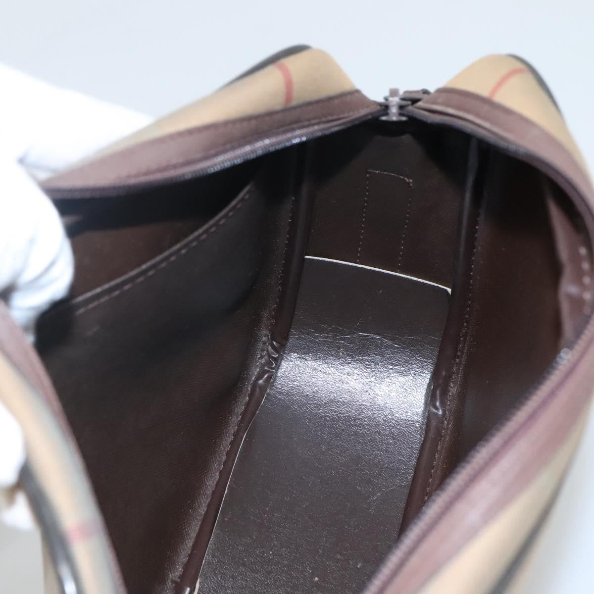 Burberry Nova Check Shoulder Bag Canvas And Leather Beige Canvas Shoulder Bag
