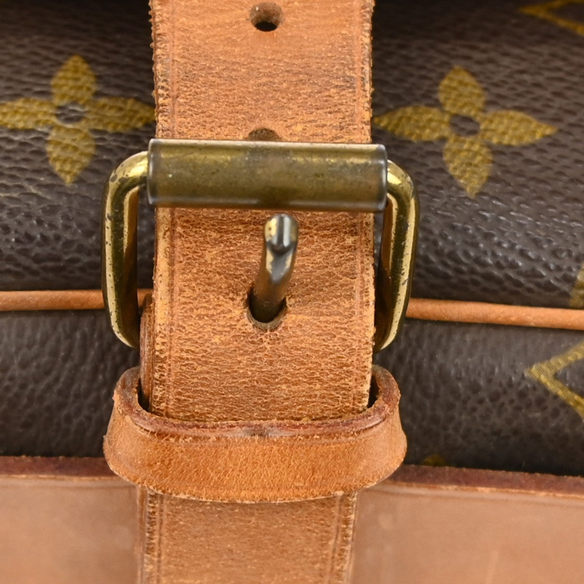 Louis Vuitton Cartouchiere Handbag Monogram Canvas Brown Canvas Crossbody Bag