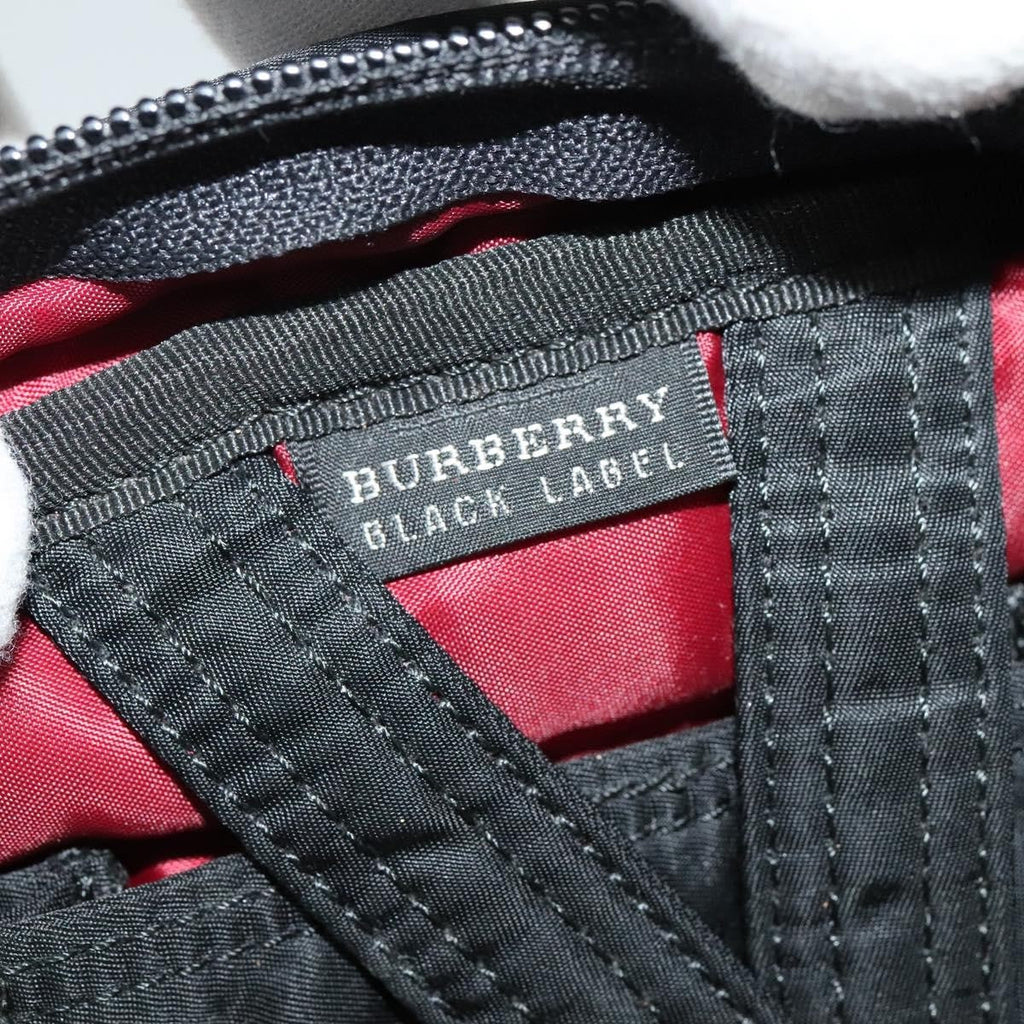 Burberry Nova Check Black Label Nylon Black Nylon Shoulder Bag