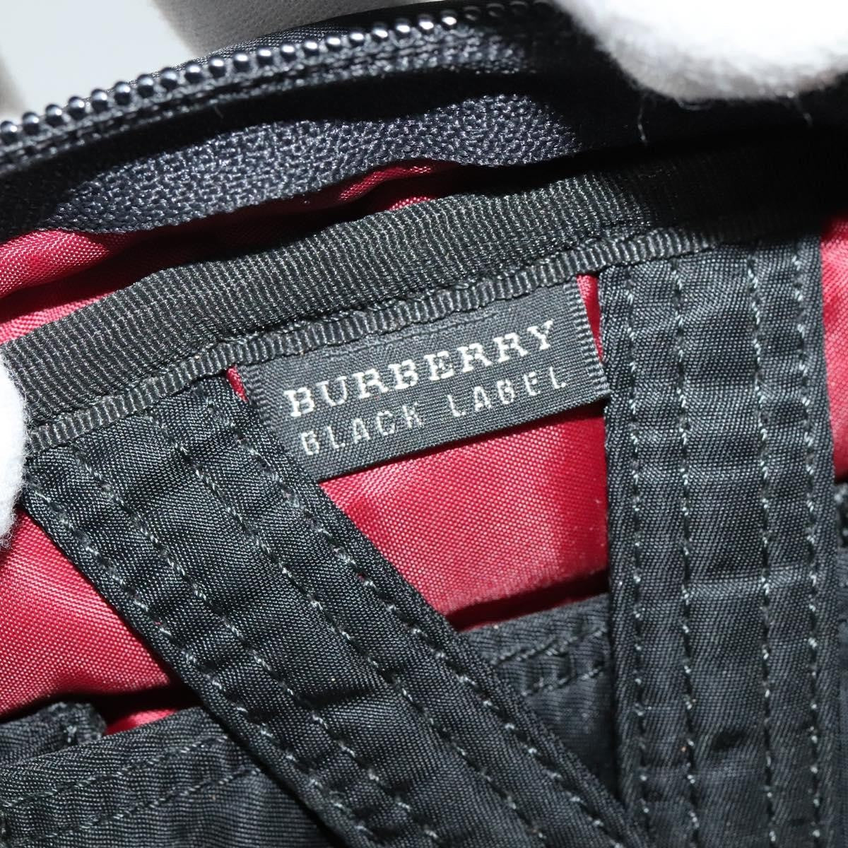 Burberry Nova Check Black Label Nylon Black Nylon Shoulder Bag