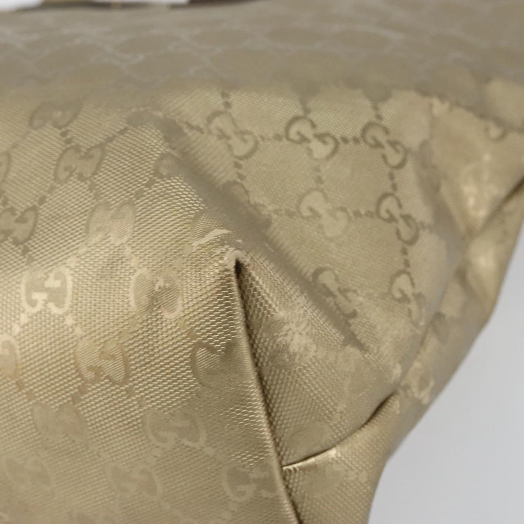 Gucci Plus Tote Gg Imprime Gold Pvc Tote Bag Bag (Pre-Owned)