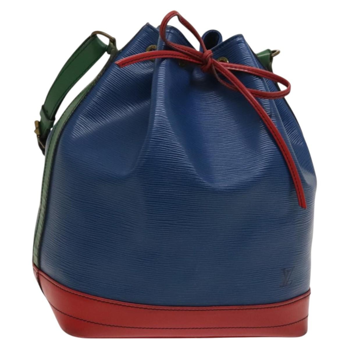 Louis Vuitton Tricolor Noe Handbag Epi Leather Blue Leather Bag