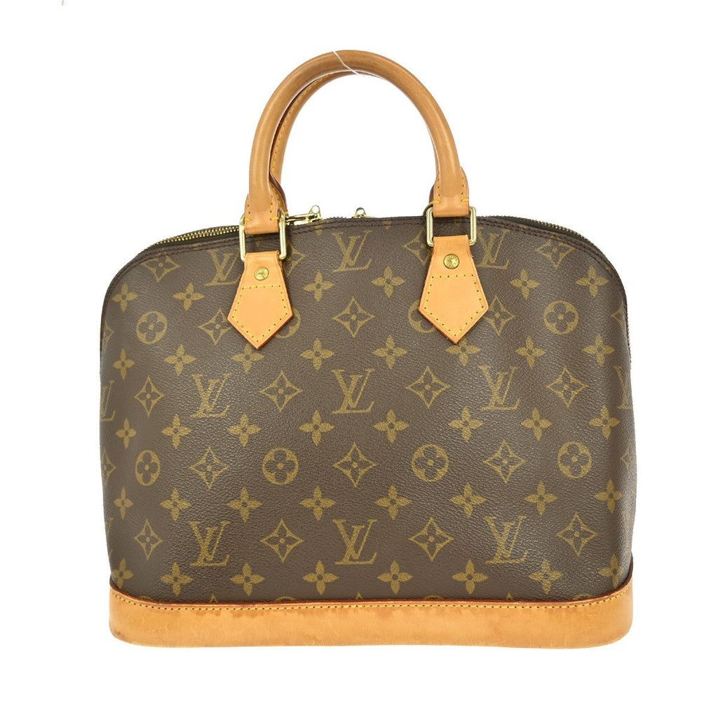 Louis Vuitton Alma Handbag Monogram Canvas Brown Canvas Handbag