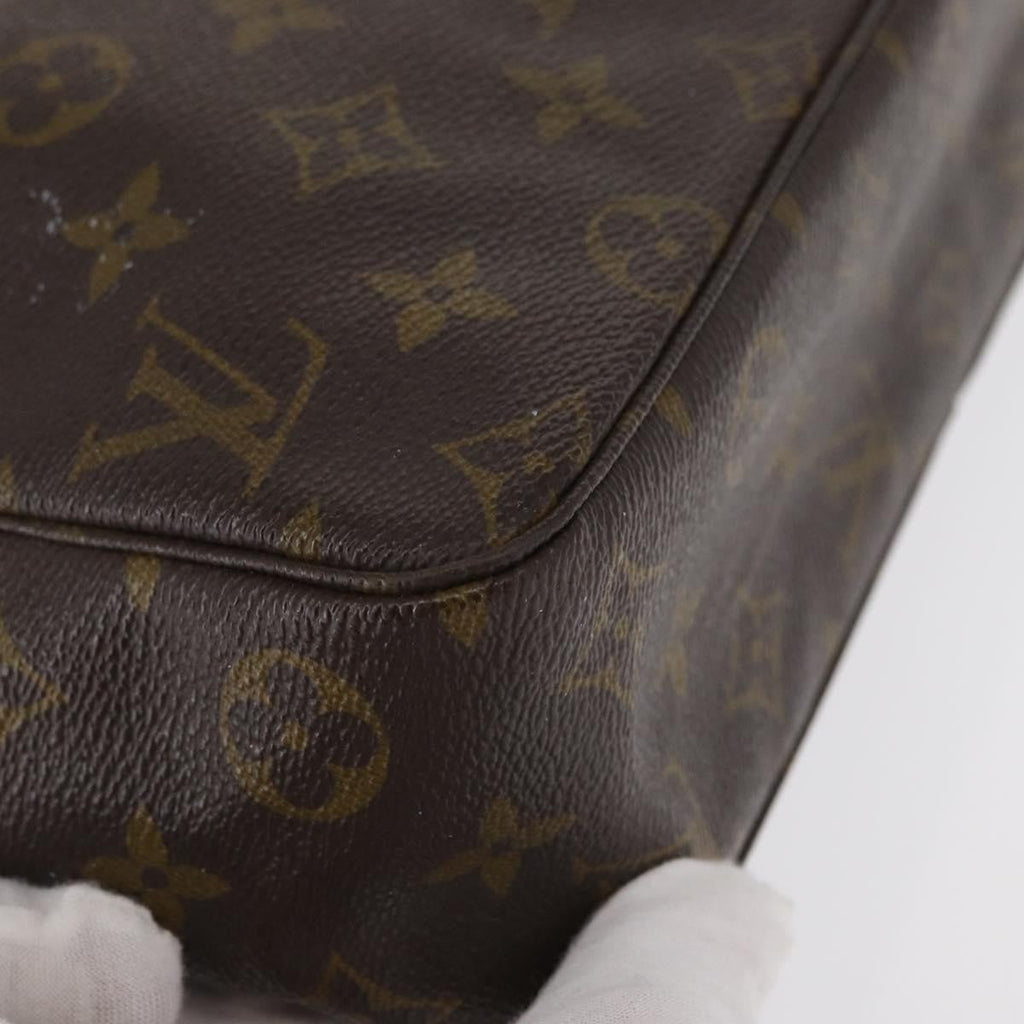 Louis Vuitton Trousse Toiletry Pouch Monogram Canvas Brown Canvas Toiletry Case Accessory