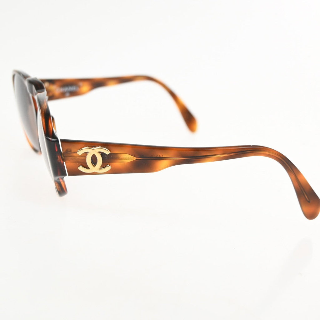 Chanel Logo Cc Sunglasses Plastic Brown Plastic Sunglasse Accessory