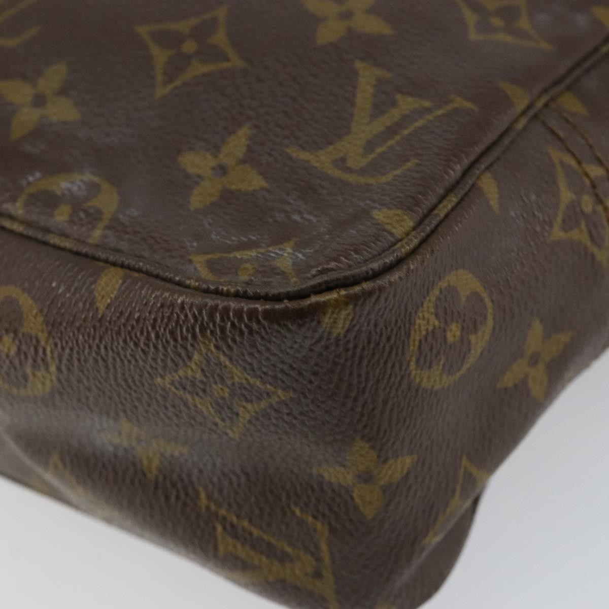 Louis Vuitton Trousse Toiletry Pouch Monogram Canvas Brown Canvas Toiletry Case Accessory