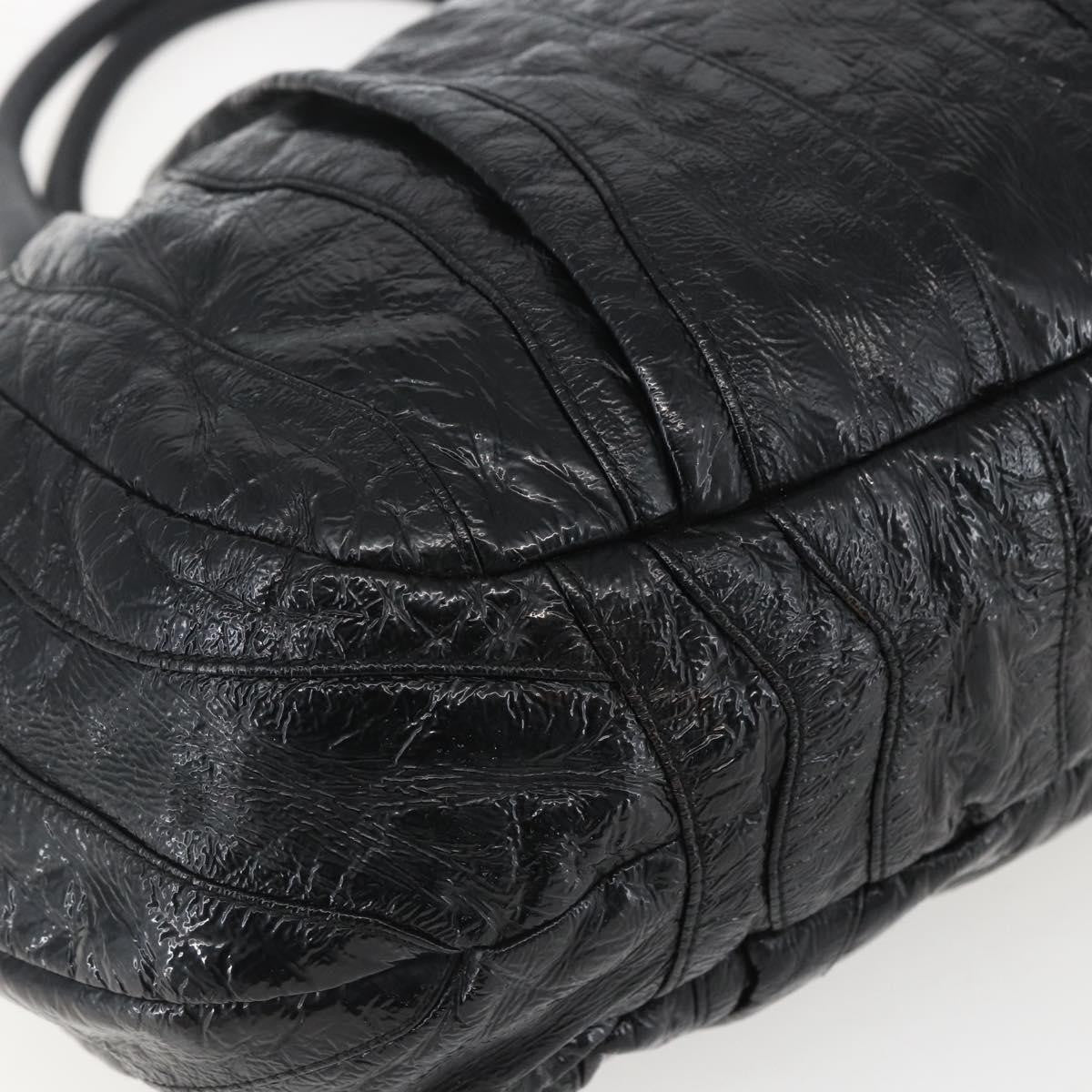 Prada Waves Hobo Leather And Tessuto Black Leather Handbag