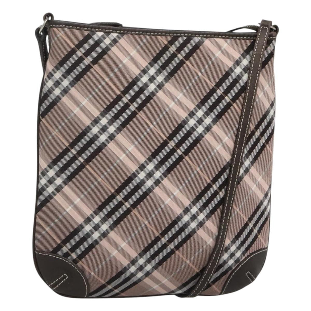 Burberry Nova Check Blue Label Canvas Pink Canvas Shoulder Bag
