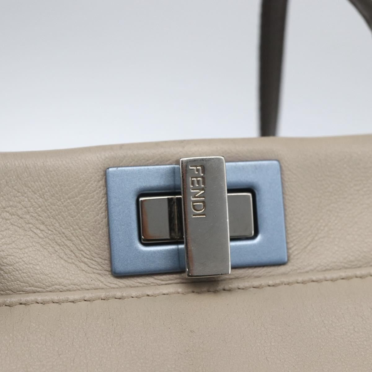 Fendi Peekaboo Bag Leather Beige Leather Handbag