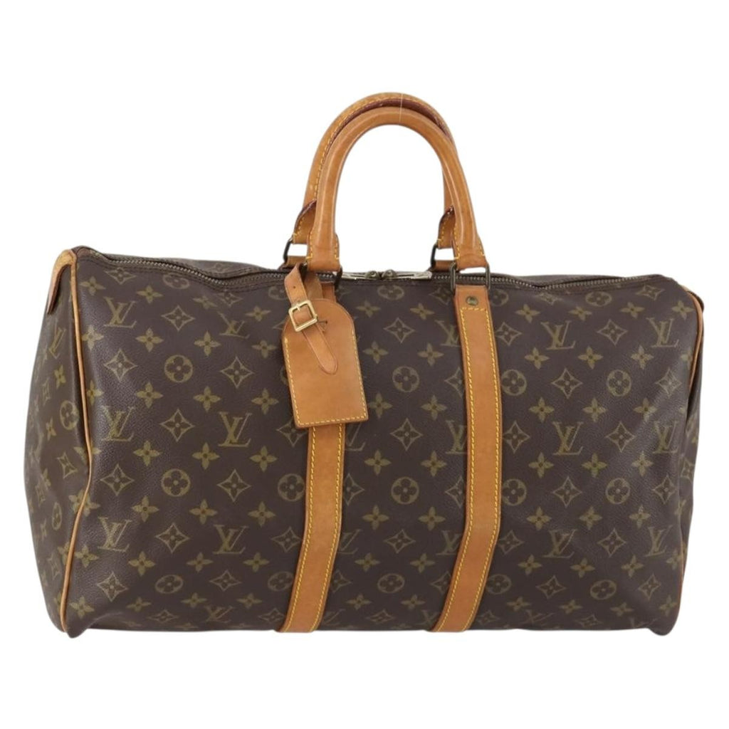 Louis Vuitton Keepall Bag Monogram Canvas Brown Canvas Travel Bag