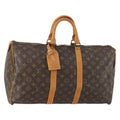 Louis Vuitton Keepall Bag Monogram Canvas Brown Canvas Travel Bag
