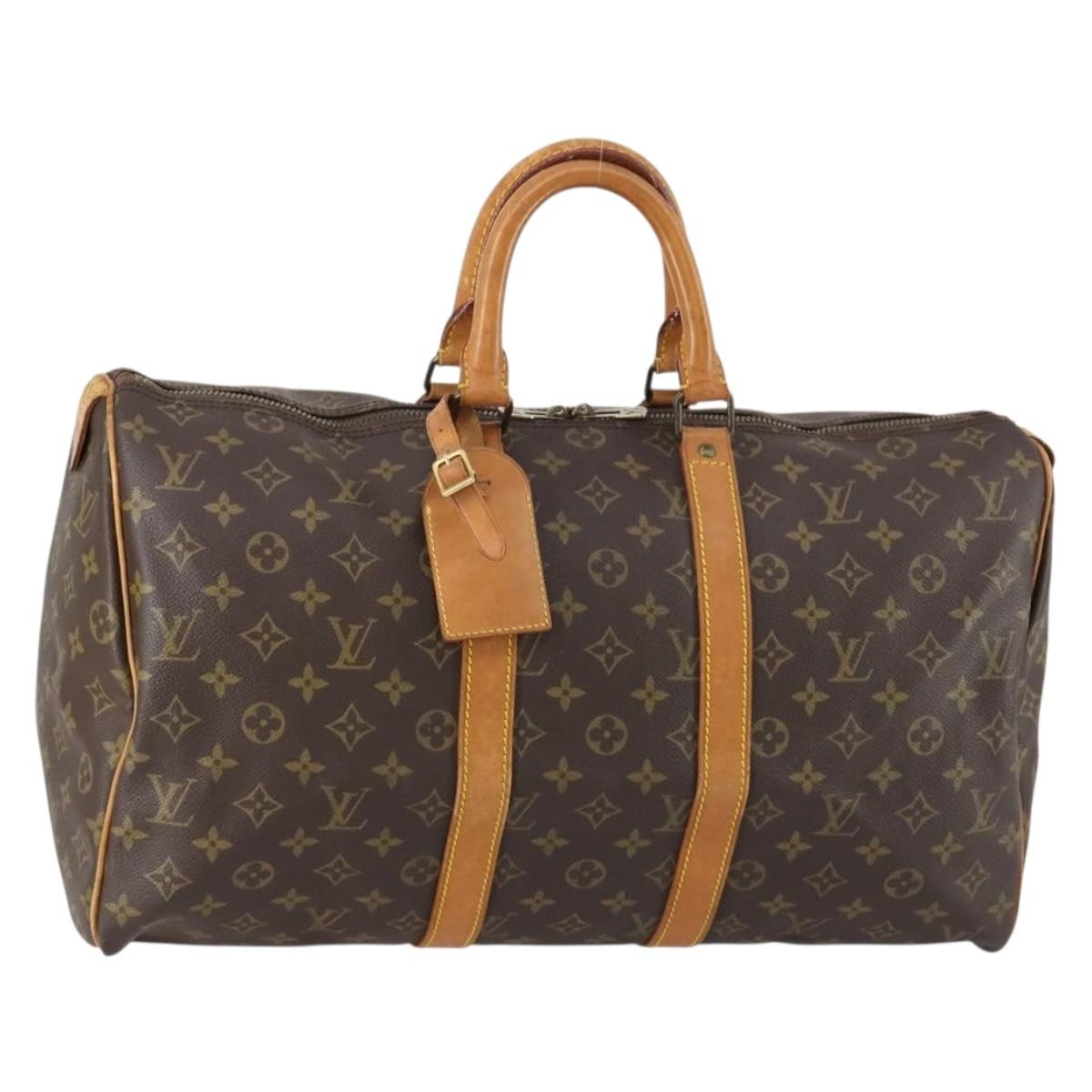 Louis Vuitton Keepall Bag Monogram Canvas Brown Canvas Travel Bag