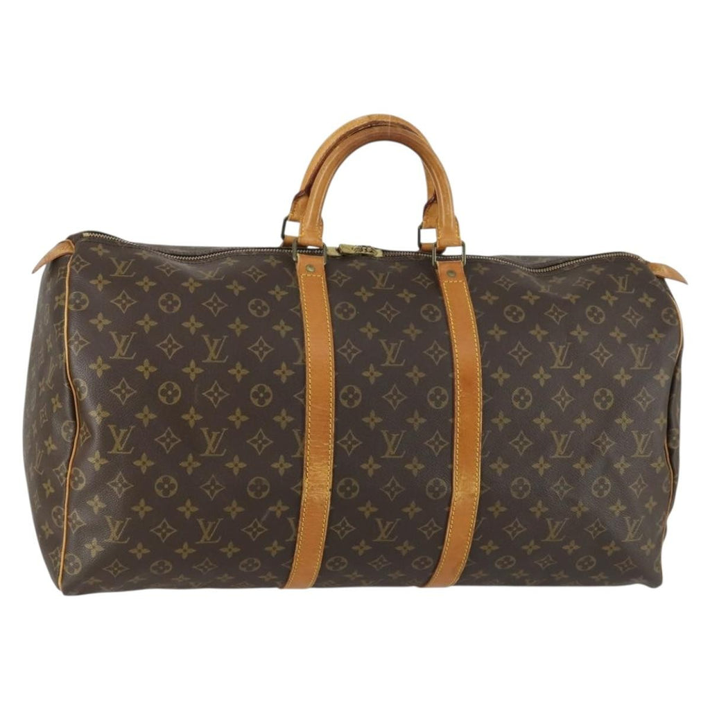 Louis Vuitton Keepall Bag Monogram Canvas Brown Canvas Travel Bag