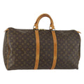 Louis Vuitton Keepall Bag Monogram Canvas Brown Canvas Travel Bag