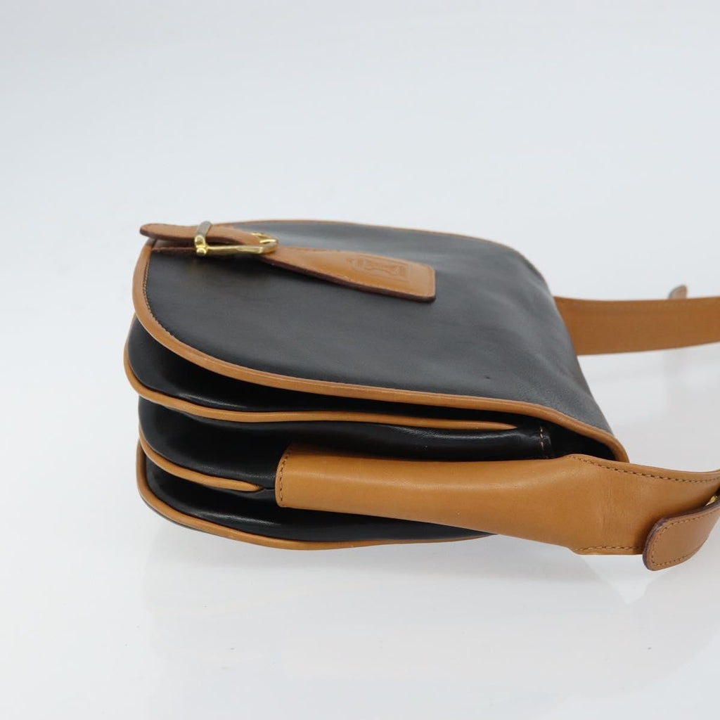 Celine Vintage Shoulder Bag Leather Black Leather Shoulder Bag Bag