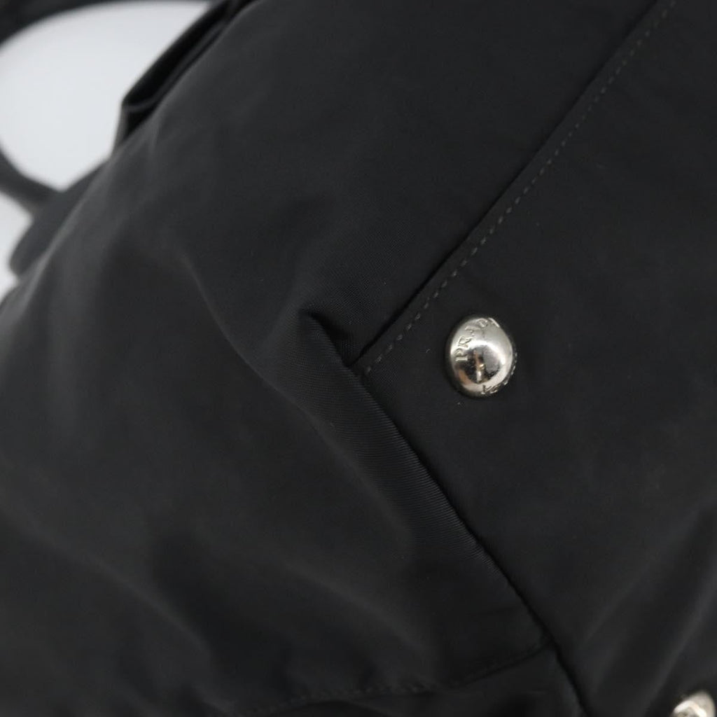 Prada Bow Tote Tessuto With Leather Black Nylon Tote Bag Bag