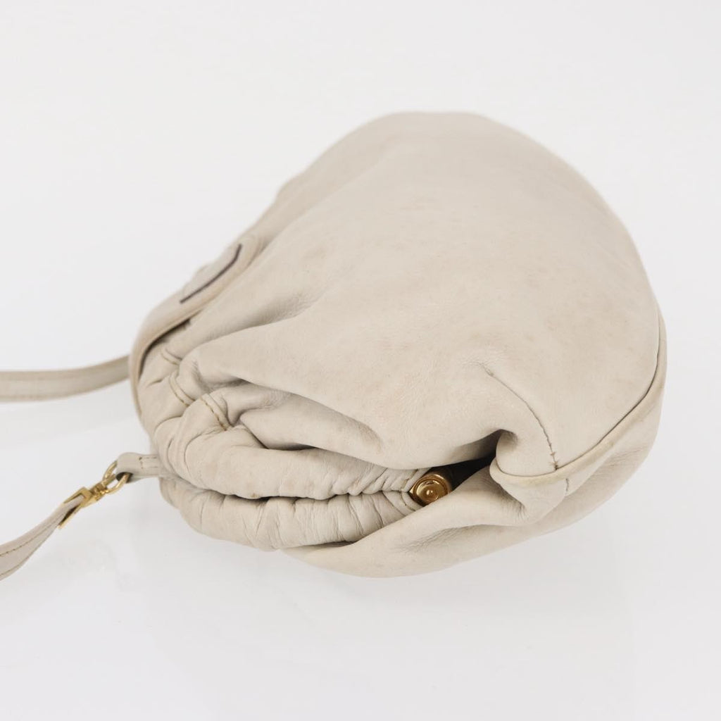 Celine Vintage Shoulder Bag Leather White Leather Shoulder Bag Bag
