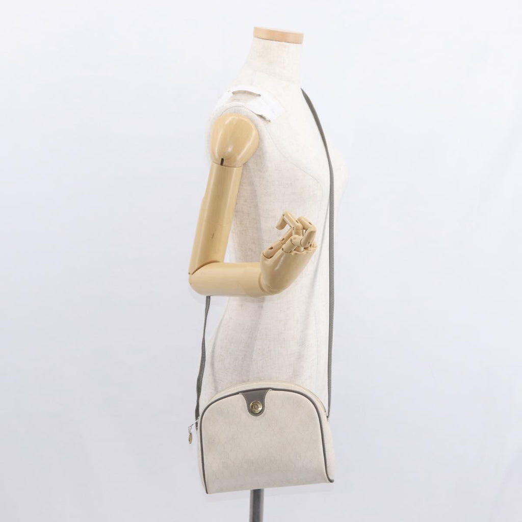 Christian Dior Vintage Honeycomb Shoulder Bag Canvas White Canvas Shoulder Bag Bag (Pre-Owned)