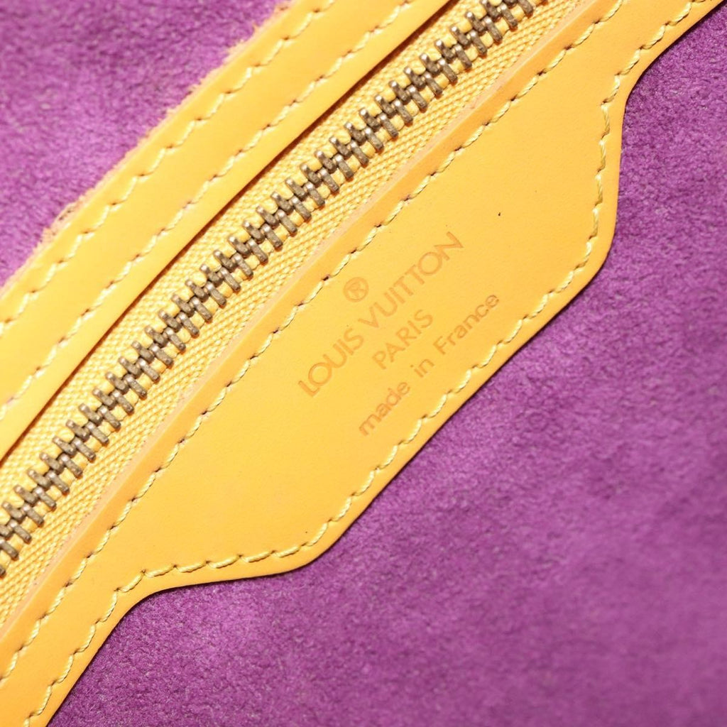 Louis Vuitton Saint Jacques Handbag Epi Leather Yellow Leather Handbag