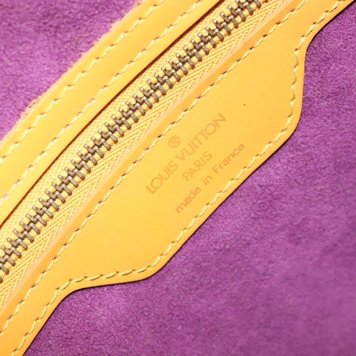 Louis Vuitton Saint Jacques Handbag Epi Leather Yellow Leather Handbag