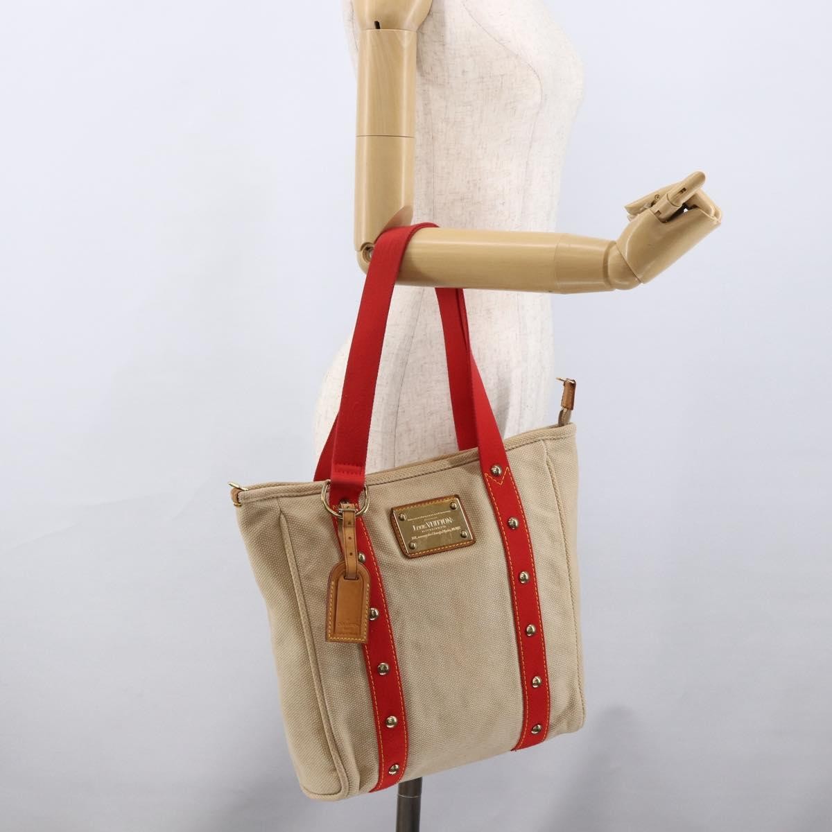 Louis Vuitton Antigua Tote Canvas Beige Canvas Tote Bag