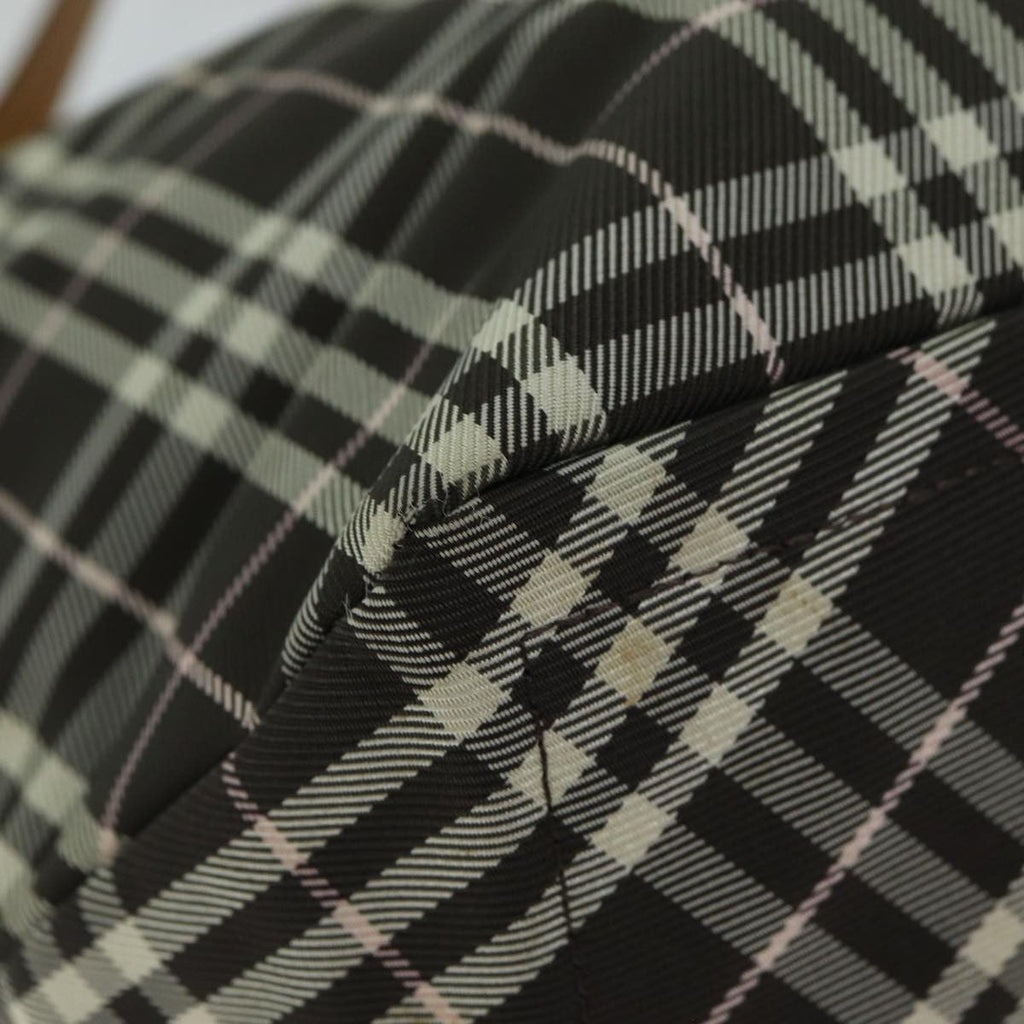 Burberry Nova Check Blue Label Nylon Brown Nylon Tote Bag