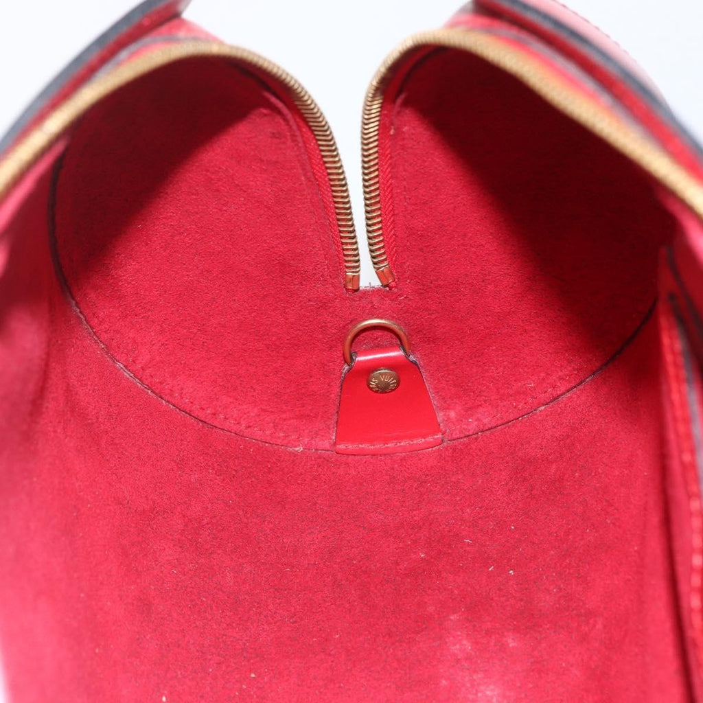Louis Vuitton Soufflot Handbag Epi Leather Red Leather Shoulder Bag