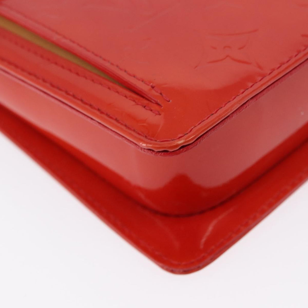 Louis Vuitton Mott Handbag Monogram Vernis Red Patent_Leather Clutche & Pouche Bag