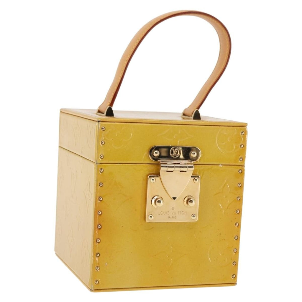 Louis Vuitton Bleecker Box Bag Monogram Vernis Beige Patent_Leather Clutche & Pouche Bag