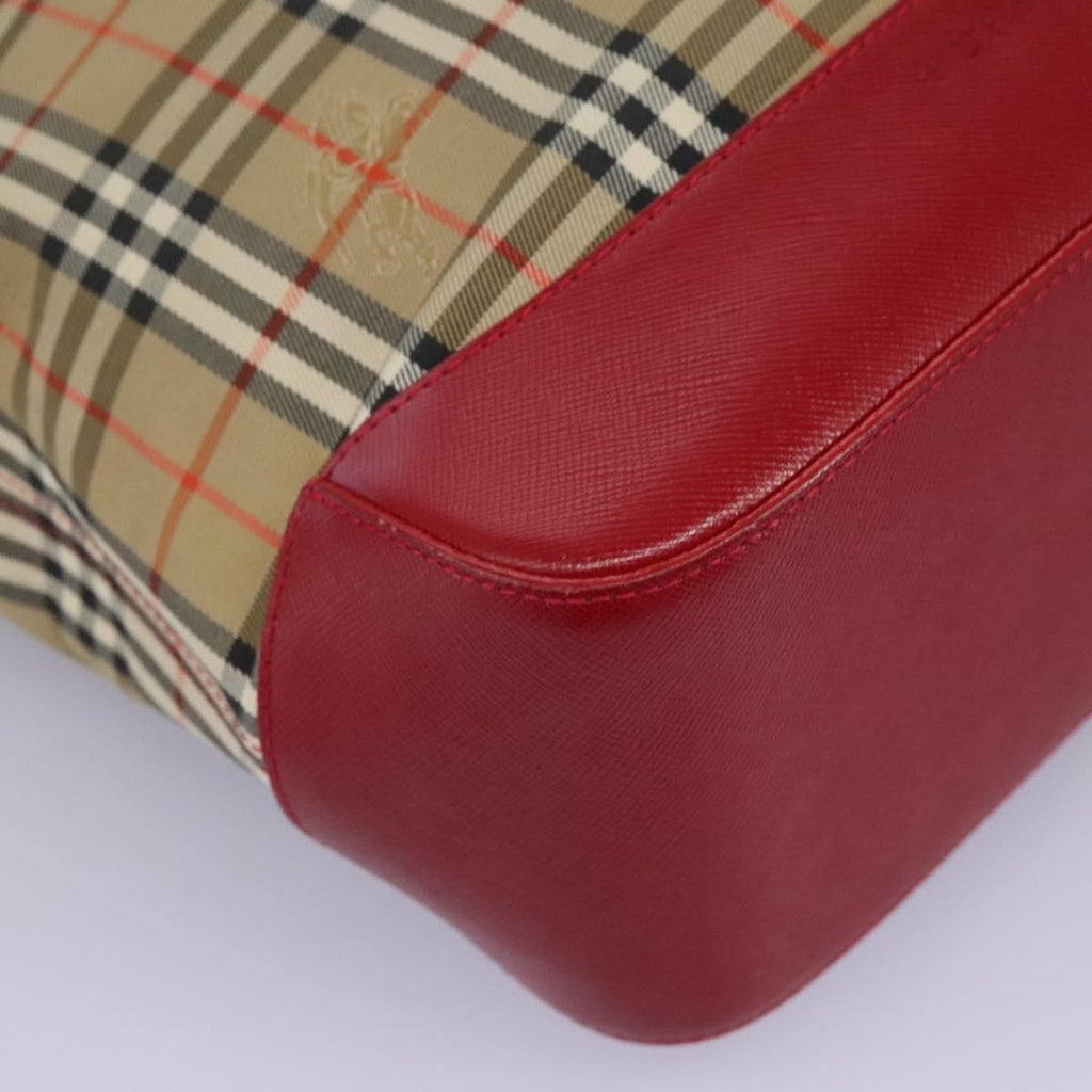 Burberry Nova Check Tote Canvas Check Pattern Beige Canvas Tote Bag