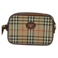 Burberry Camera Bag Vintage Check Canvas Beige Canvas Shoulder Bag