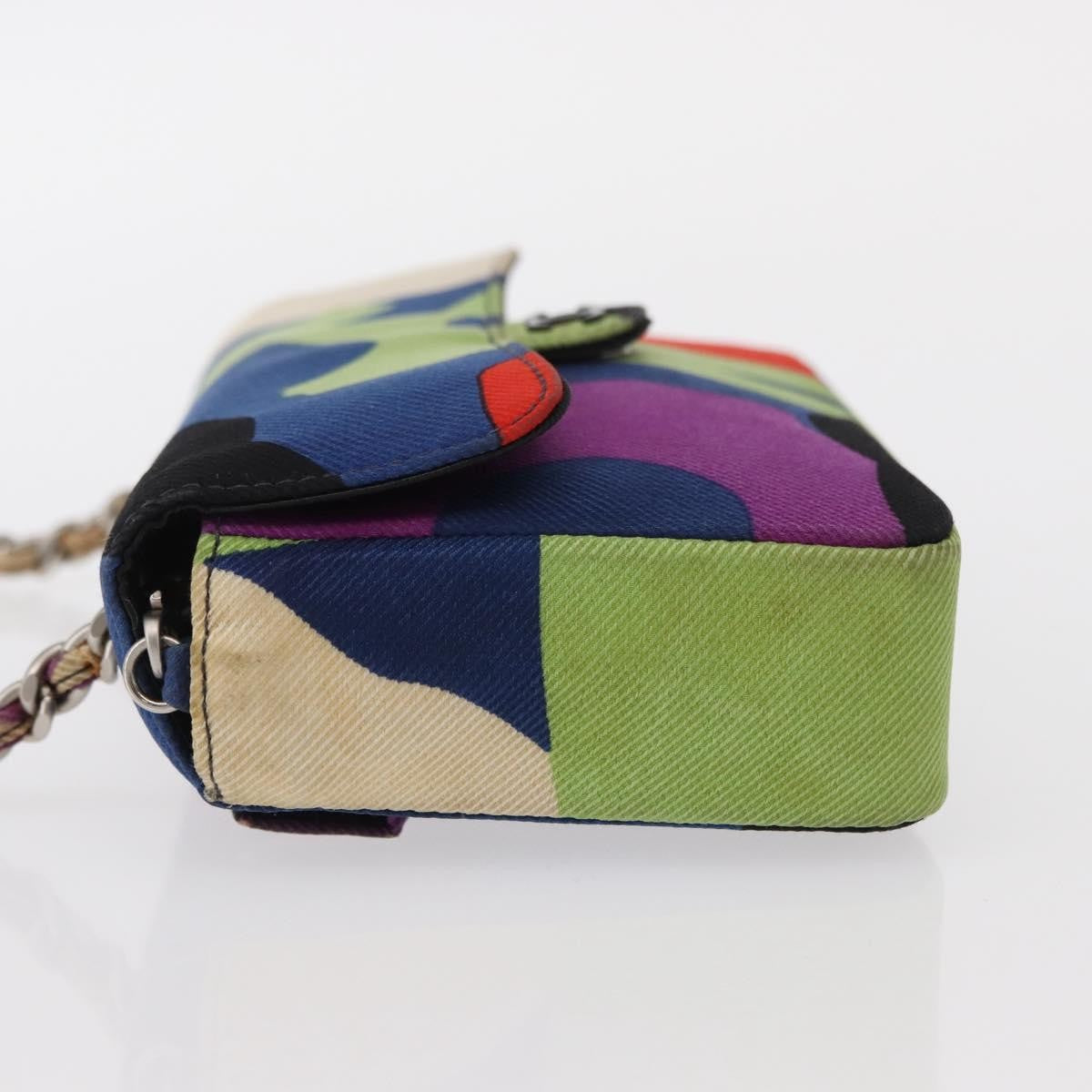 Chanel Vintage Flap Bag Multicolor Canvas Multicolour Canvas Shoulder Bag Bag