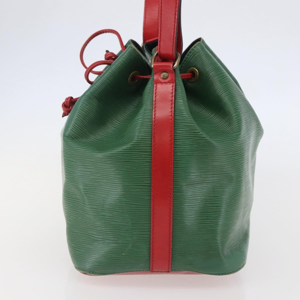 Louis Vuitton Bicolor Petit Noe Handbag Epi Leather Green Leather Bag