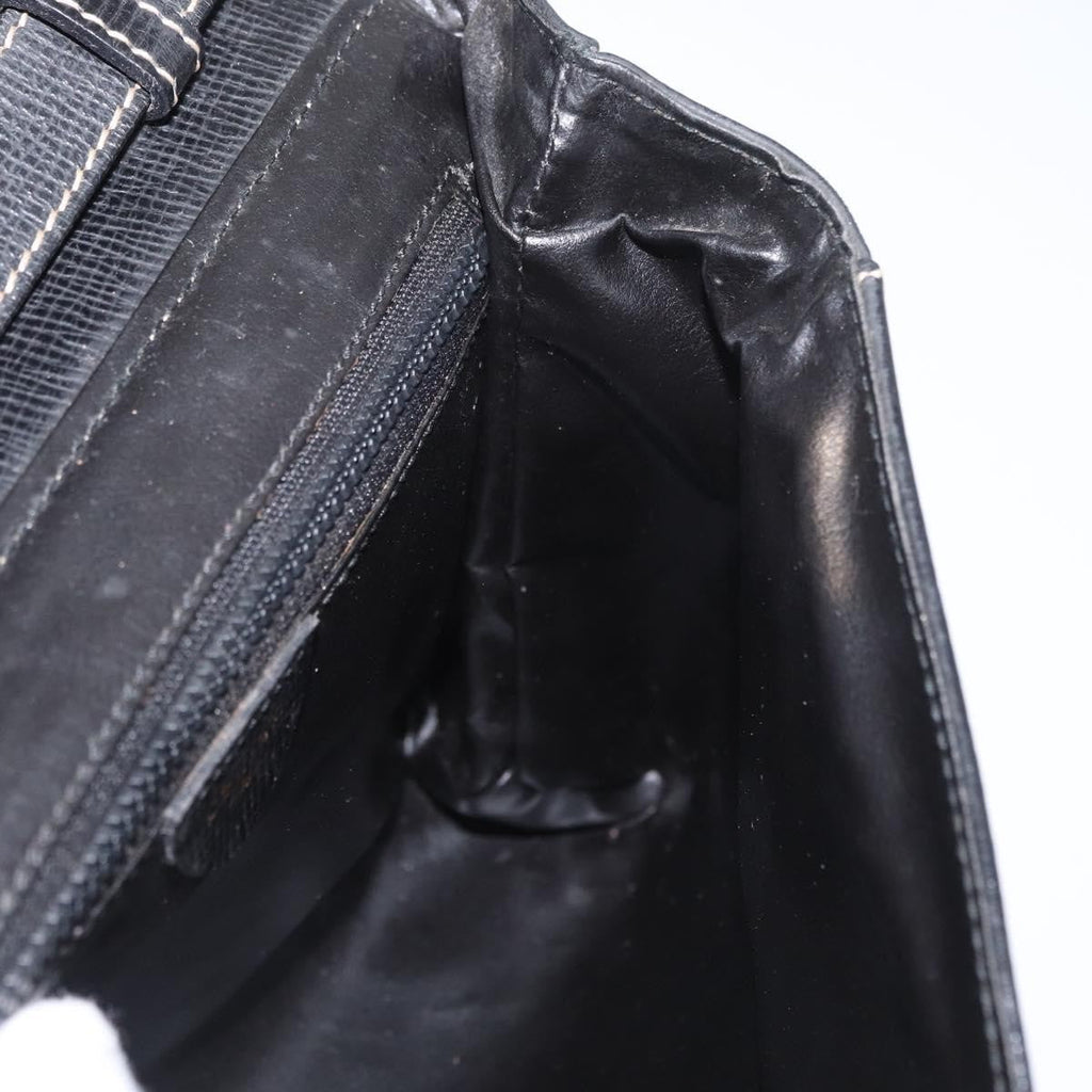 Celine Circle Logo Shoulder Bag Leather Black Leather Shoulder Bag Bag