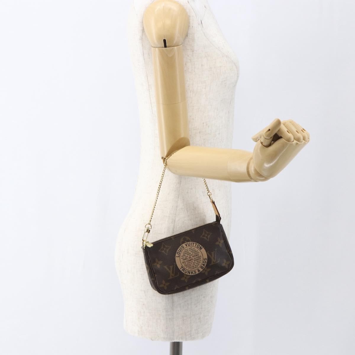Louis Vuitton Pochette Accessoires Limited Edition Monogram Trunk Brown Canvas Clutche & Pouche Bag