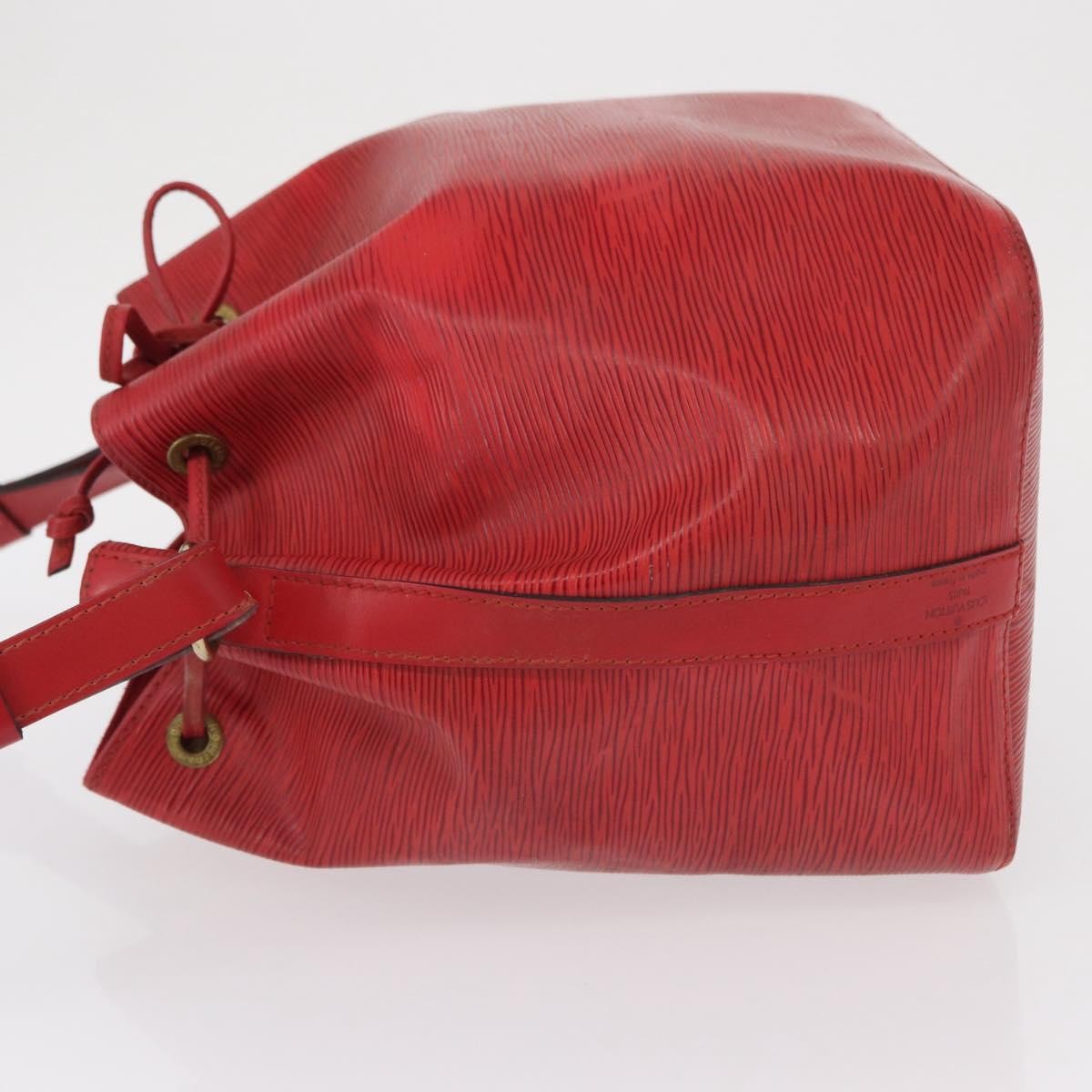 Louis Vuitton Petit Noe Handbag Epi Leather Red Leather Shoulder Bag