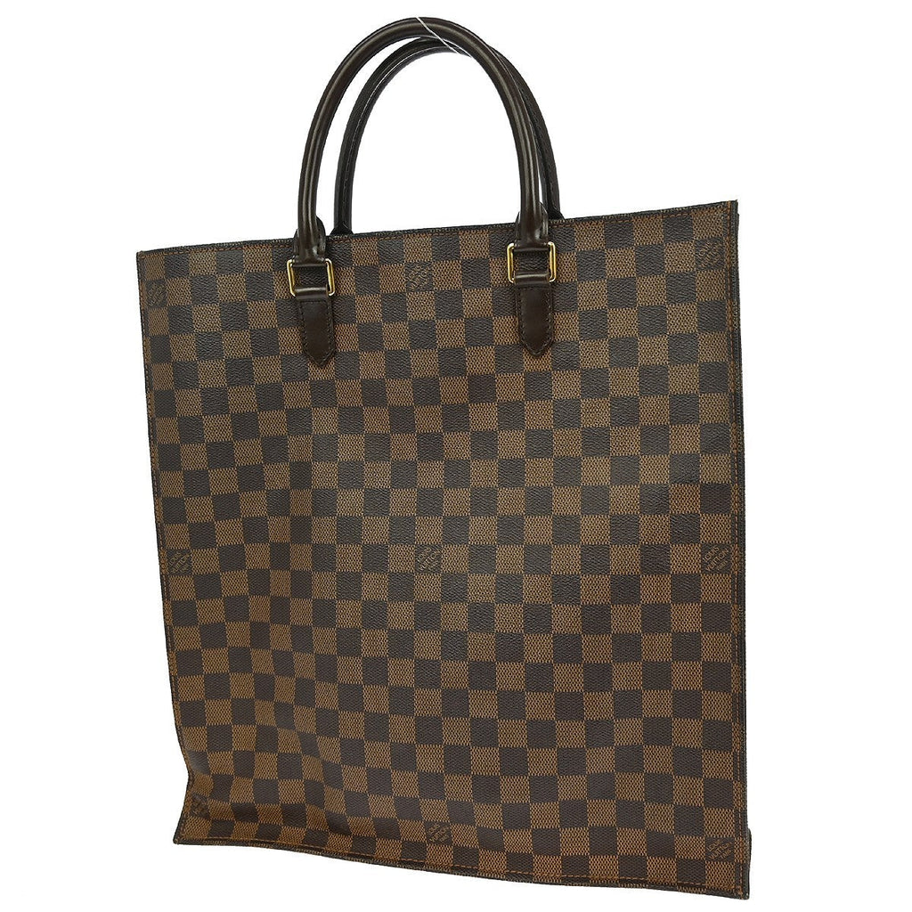 Louis Vuitton Sac Plat Bag Damier Brown Canvas Tote Bag