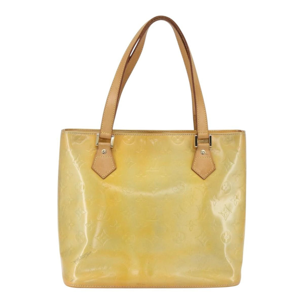 Louis Vuitton Houston Handbag Monogram Vernis Beige Patent_Leather Tote Bag