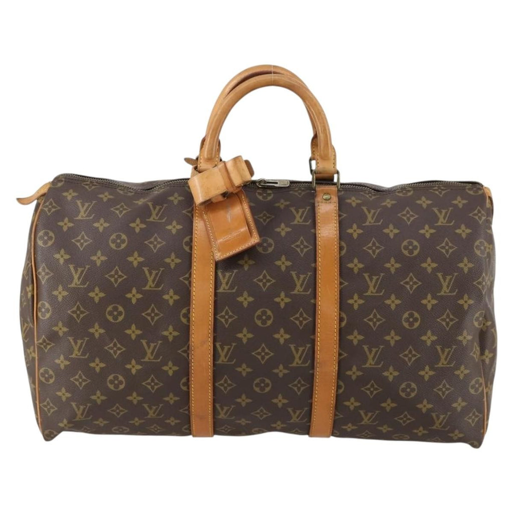Louis Vuitton Keepall Bag Monogram Canvas Brown Canvas Travel Bag