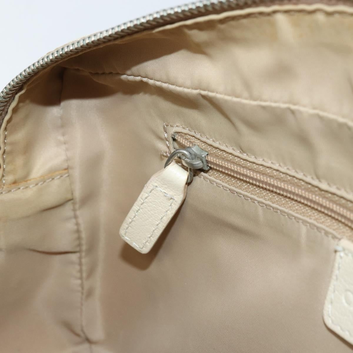 Christian Dior Vintage Crossbody Bag Embroidered Diorissimo Canvas Beige Canvas Shoulder Bag Bag (Pre-Owned)